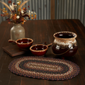 Beckham Jute Oval Placemat with fall florals