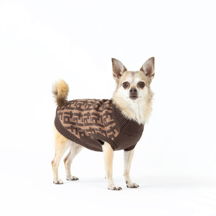fabdog® Brown Monogram Sweater Apparel
