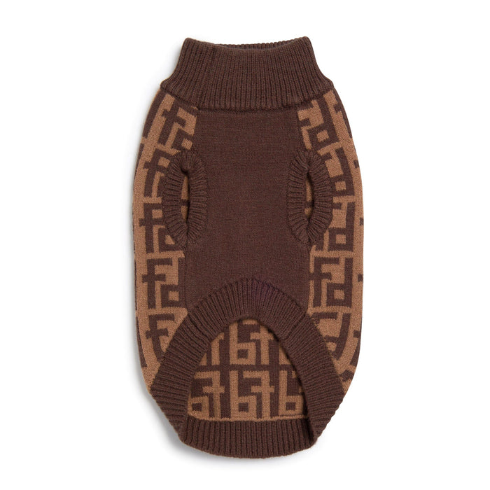 fabdog® Brown Monogram Sweater Apparel
