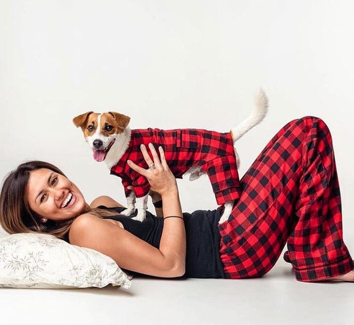 fabdog® Buffalo Check Flannel Matching Human Pajamas Human