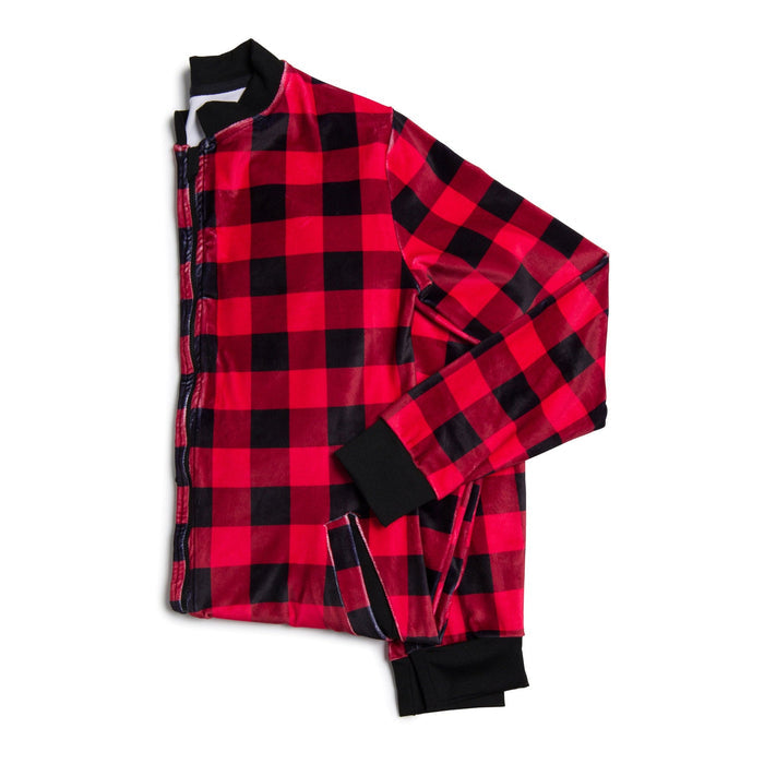 fabdog® Buffalo Check Matching Human Onesie Human