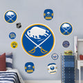 Buffalo Sabres Repositionable Wall Decal Set - Team Logos