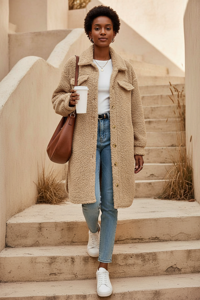 Tan Sherpa Coat