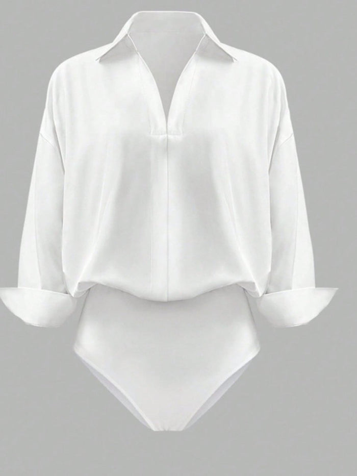 Button-Down Long Sleeve Bodysuit | The PM Edit - The PM Edit