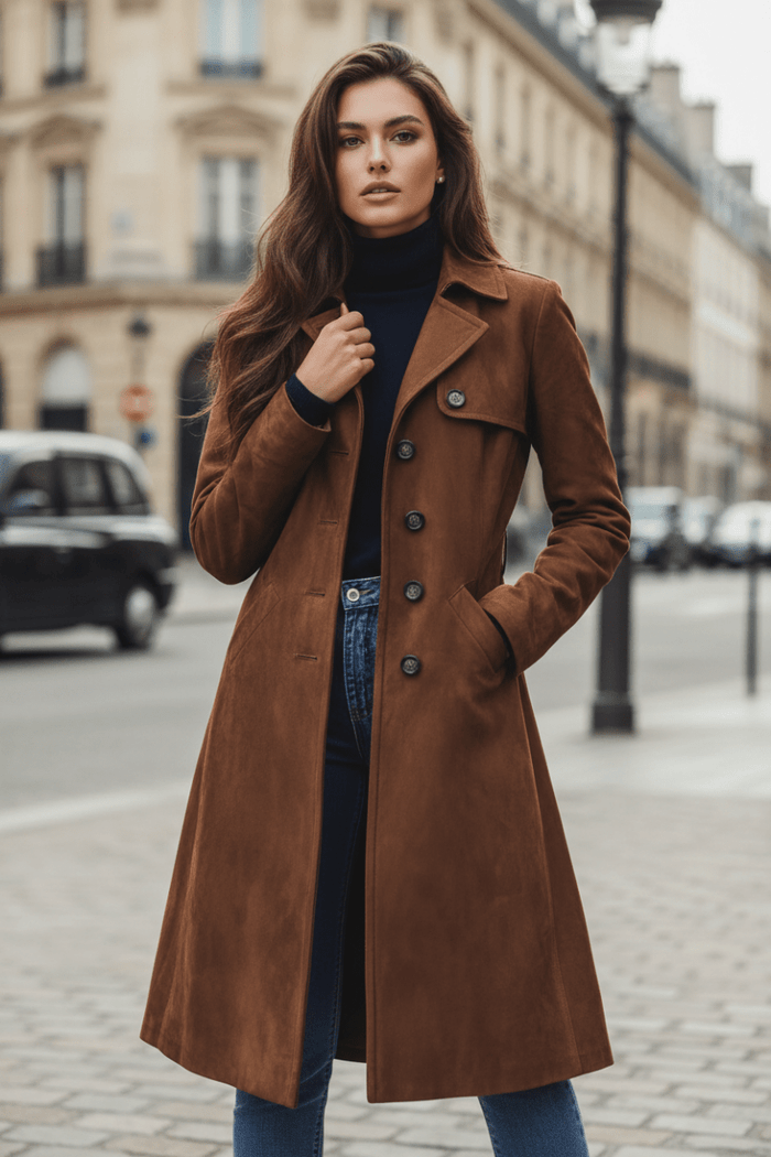 Button Up Long Sleeve Trench Coat - The PM Edit