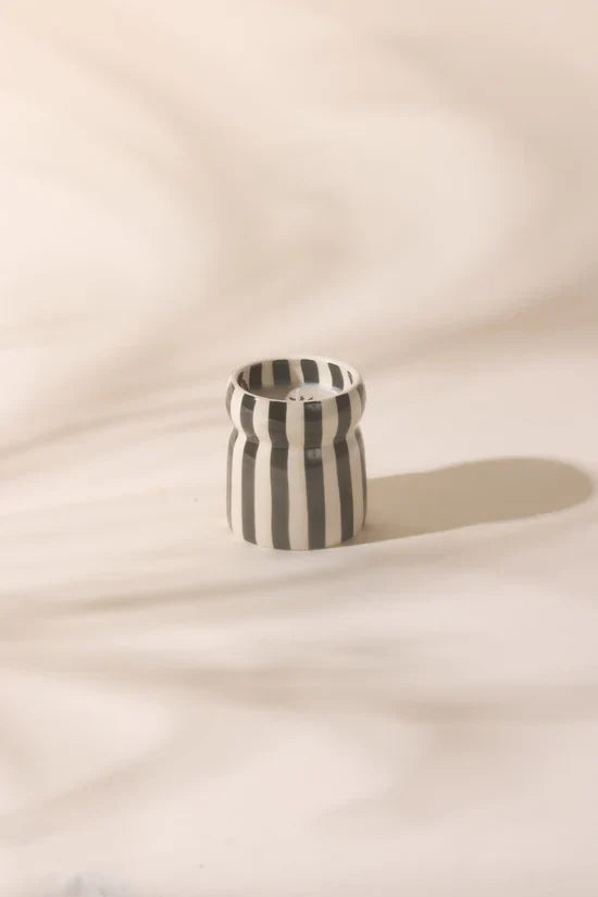 Cabana Black Candle -Lava Stone