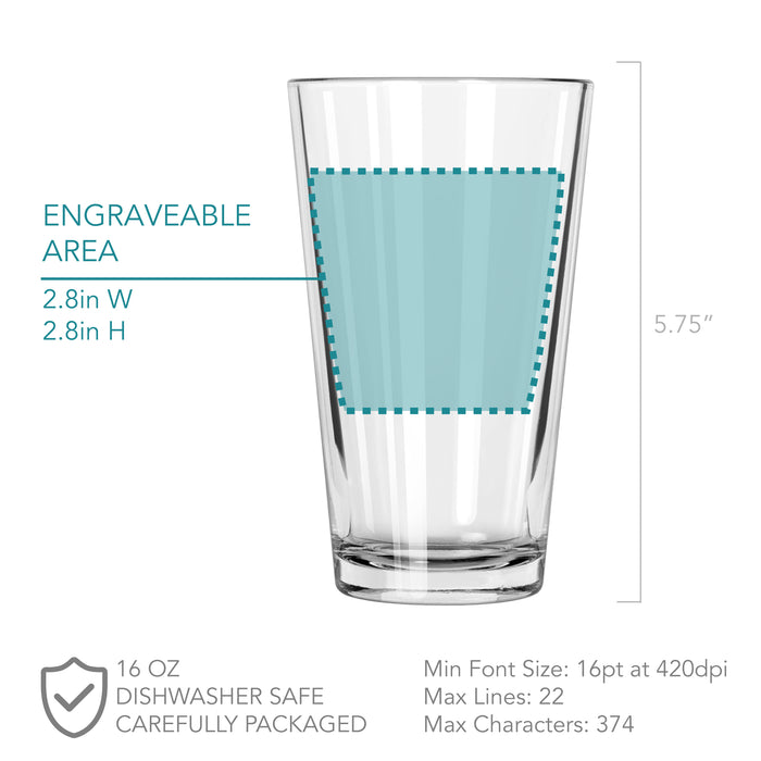 Cabin Pint Glass in Wood Slide Gift Box, Design: OD1