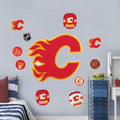 Calgary Flames Repositionable Wall Decal Set - Team Logos