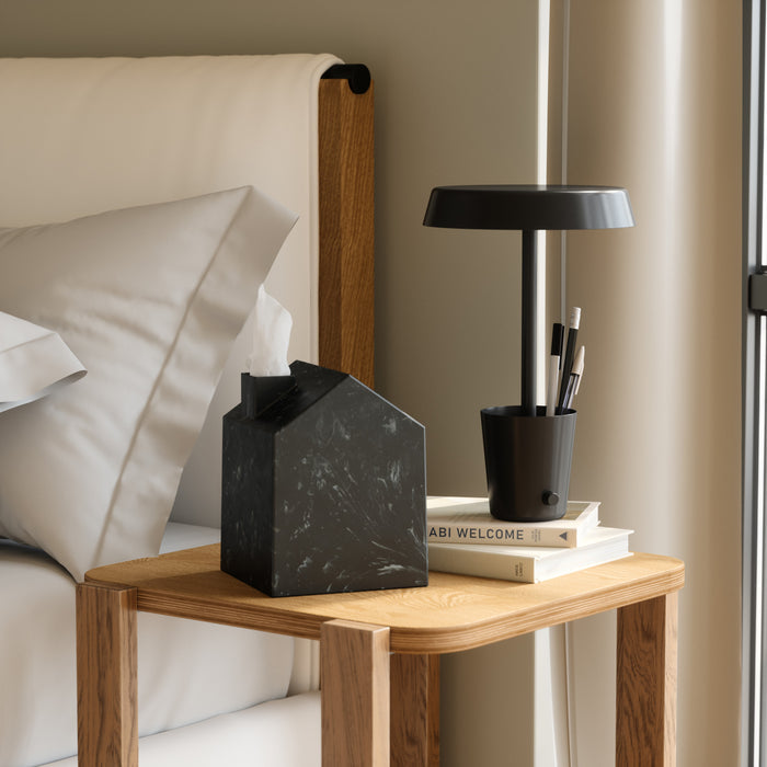 Tissue Box Cover & Trays | color: Ocean Black | Hover