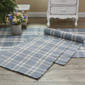 Celeste Blue Chindi Rag Rug-Lange General Store