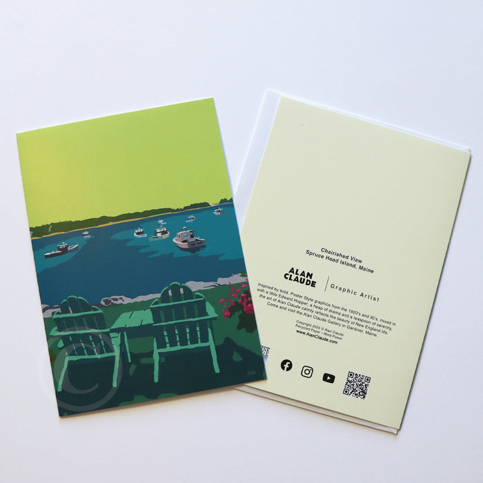 Chairished View 5" x 7" Notecard - Maine