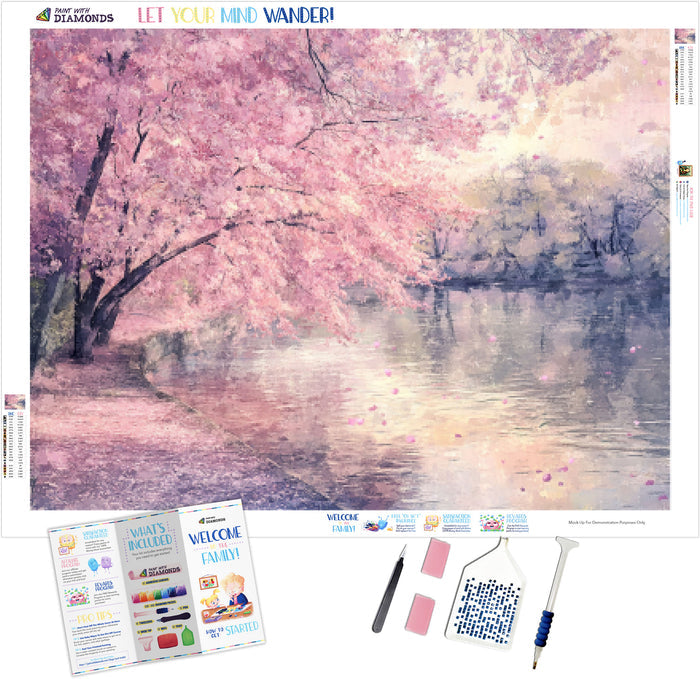 Cherry Blossom Serenity by the River