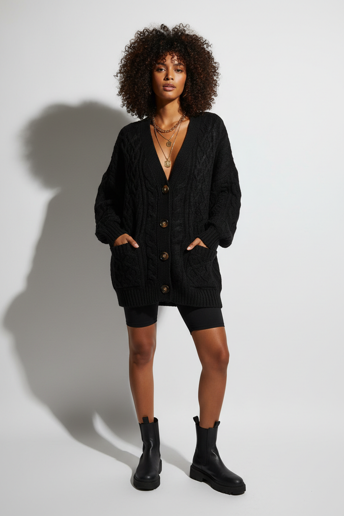 Cable Knit - Black Studio Regen