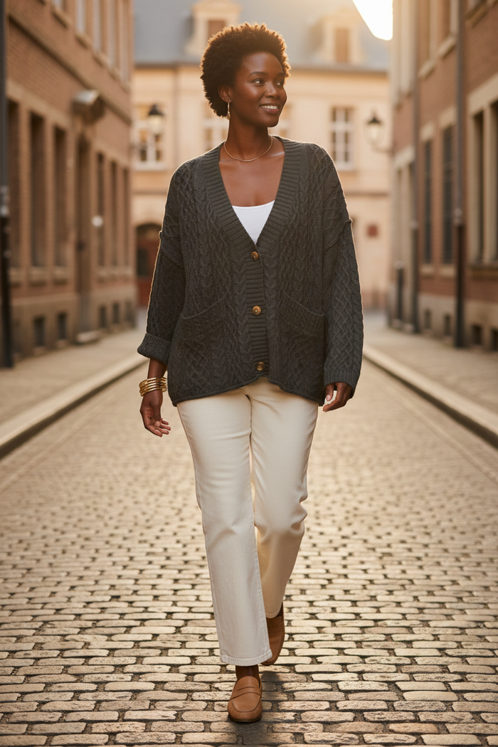 Cable Knit - Khaki Street