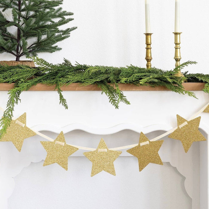 Chunky Gold Glitter Star Banner - bubblegum market