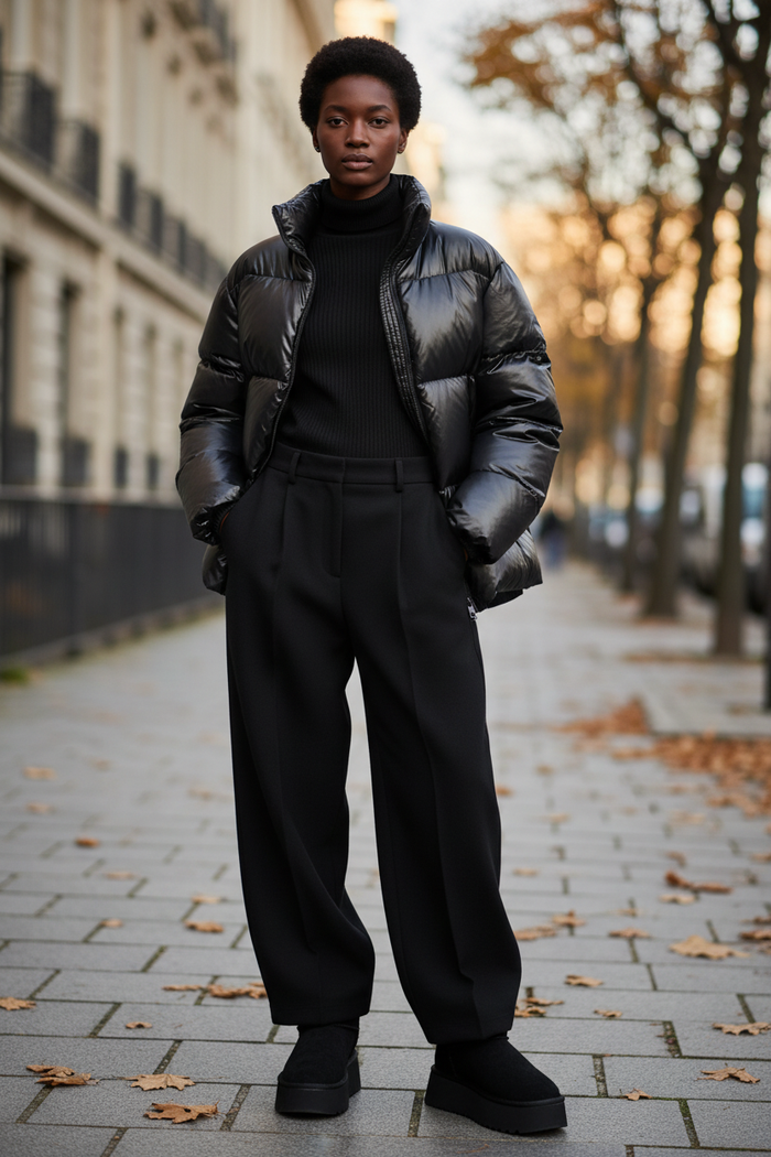 Black Platform Mini Boots