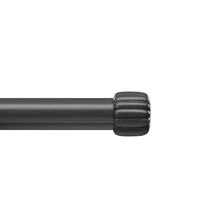 Single Curtain Rods | color: Matte-Black | size: 36-66" (91-168 cm) | diameter: 1" (2.5 cm)