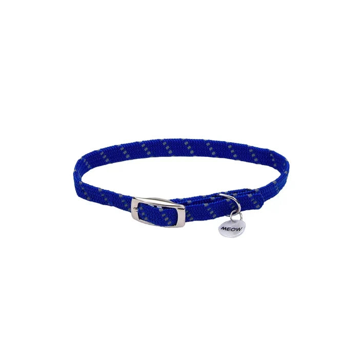 Coastal Pet Products ElastaCat Reflective Safety Stretch Collar with Reflective Charm
