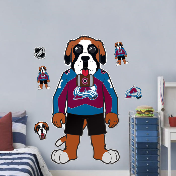 Colorado Avalanche Repositionable Wall Decal Set - Mascot