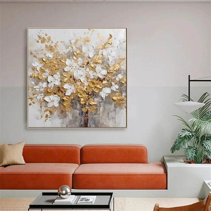 Colorful Flower & Tree Abstract  Wall Art#ML046