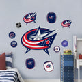 Columbus Blue Jackets Repositionable Wall Decal Set - Team Logos