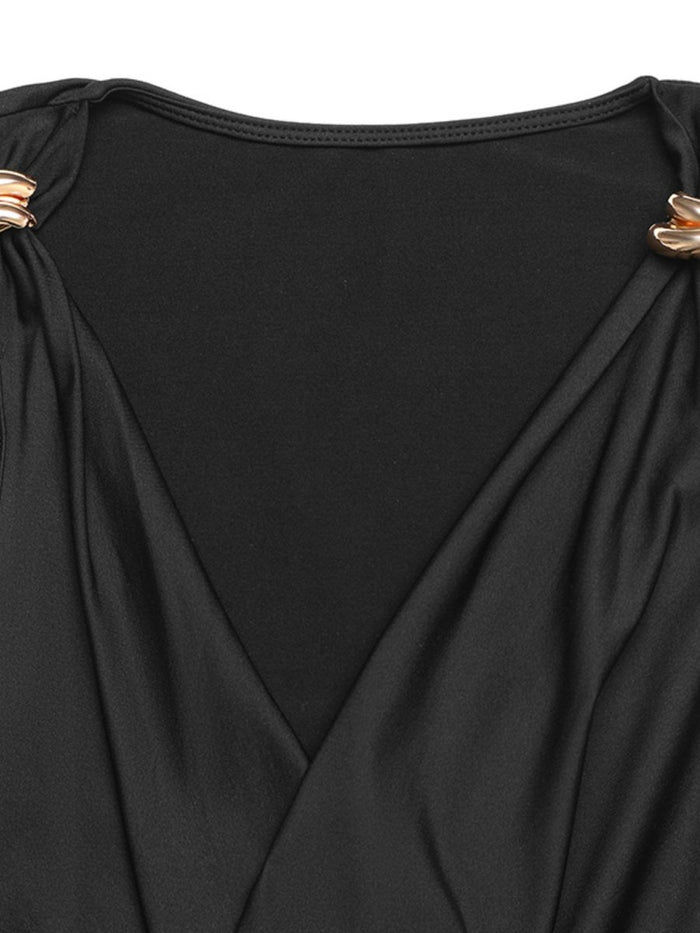 Cowl Neck Sleeveless Bodysuit | Draped Neckline Stretch Fit - The PM Edit