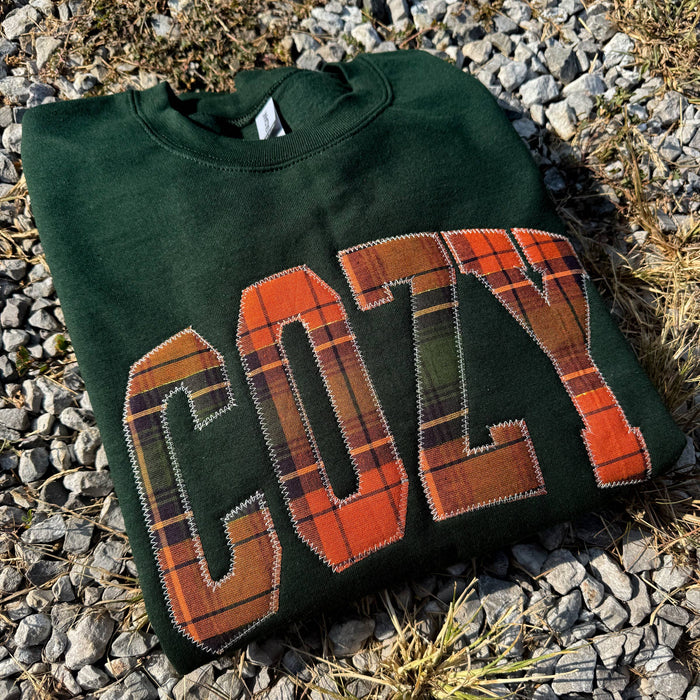 Cozy Season Fall Plaid Sweatshirt