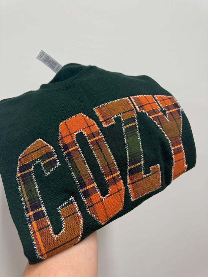 Cozy Season Fall Plaid Sweatshirt