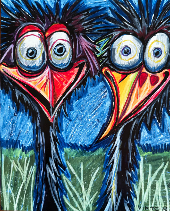 Crazy Birds - Art Prints - Vichy's Art