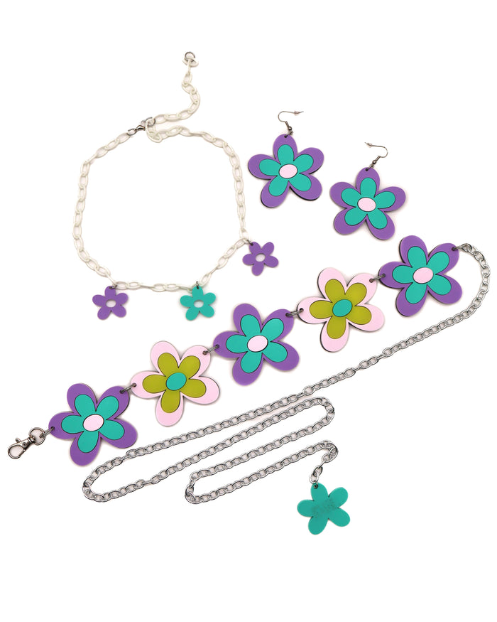 Crazy Daisy Choker Necklace, Necklace, - One Stop Rave