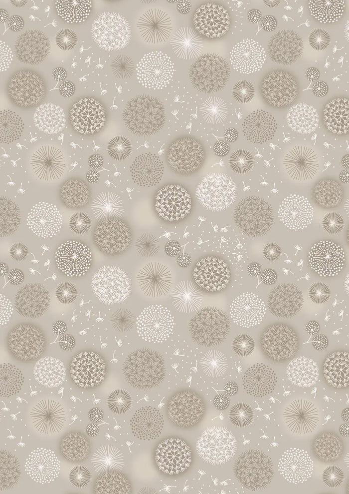 Cream Linen Dandelions - Lewis and Irene - 108" Wide Back