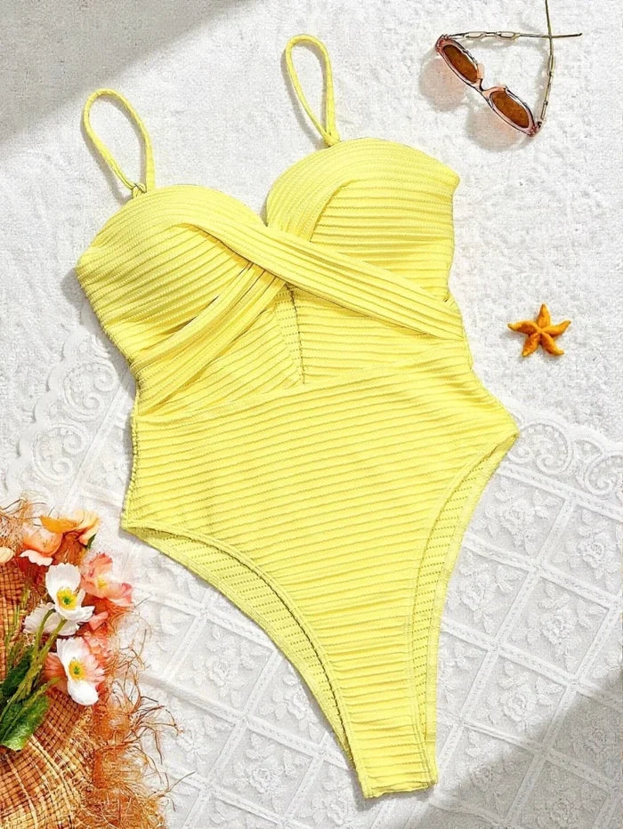 Crossover Cutout One-Piece Swimsuit | Backless Monokini - The PM Edit