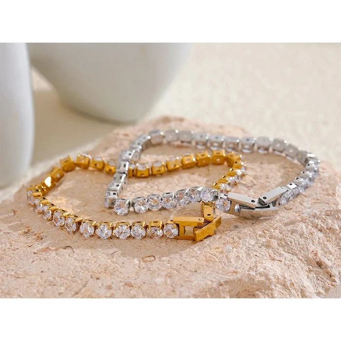 Crystal Tennis Bracelet | PVD Plated | Tarnish - Free & Waterproof - The PM Edit