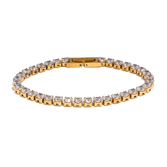 Crystal Tennis Bracelet | PVD Plated | Tarnish - Free & Waterproof - The PM Edit
