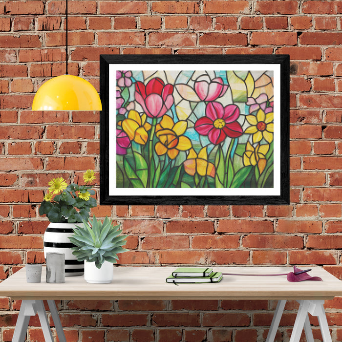 Daffodils And Cherry Blossoms
