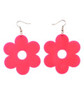 Acrylic Daisy Earrings in Pink