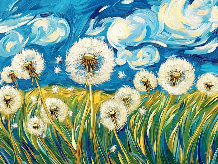 Dandelions Dancing in the Spring Breeze