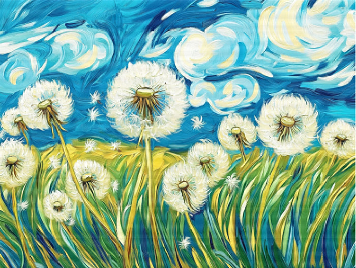 Dandelions Dancing in the Spring Breeze