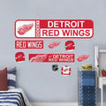 Detroit Red Wings Repositionable Wall Decal Set - Street Signs