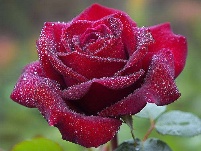 Dew-Kissed Rose Close-Up