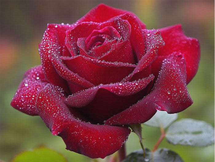 Dew-Kissed Rose Close-Up