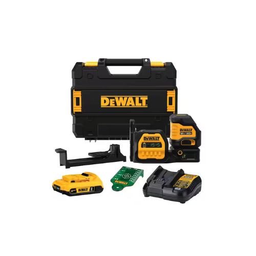 DeWalt 20V Max Lithium-Ion Cordless Green Cross-Line Laser Level Kit