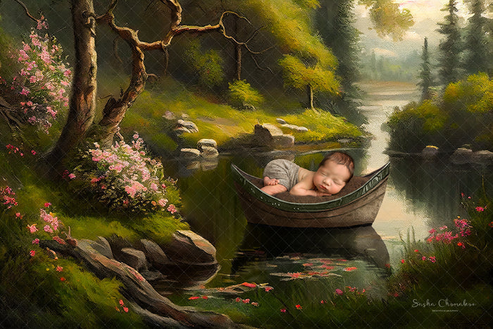 Digital  Backdrop Ai generated  and hand painting
