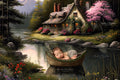 Digital  Backdrop Ai generated  and hand painting