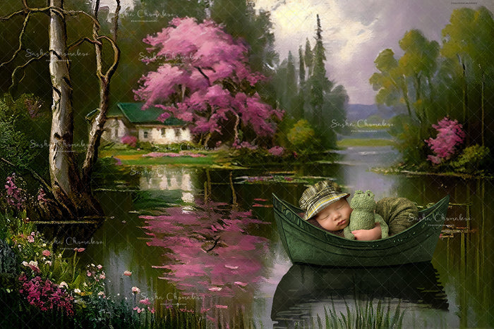 Digital  Backdrop Ai generated  and hand painting