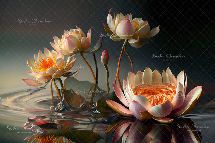 Digital  Backdrop Ai generated  and hand painting