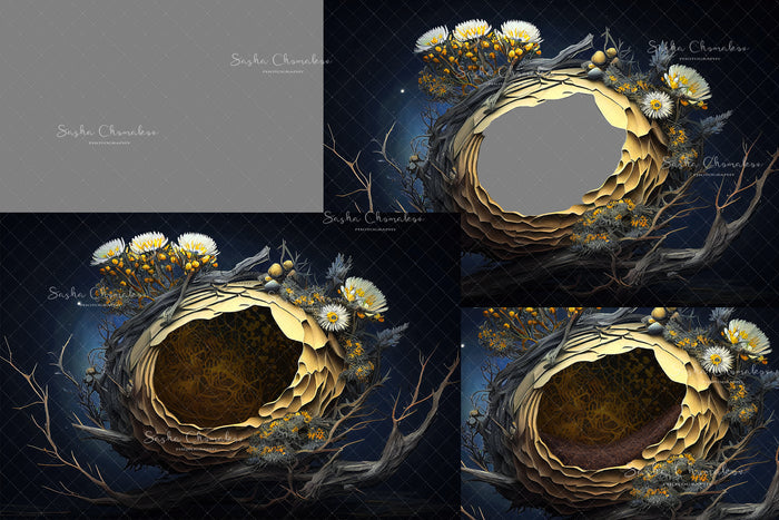 Digital  Backdrop Ai generated  and hand painting