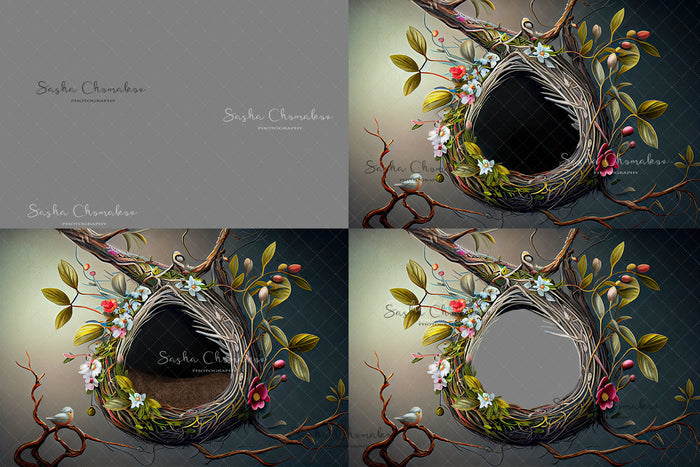Digital  Backdrop Ai generated  and hand painting