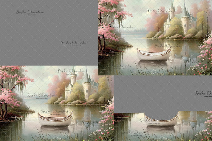 Digital  Backdrop Ai generated  and hand painting