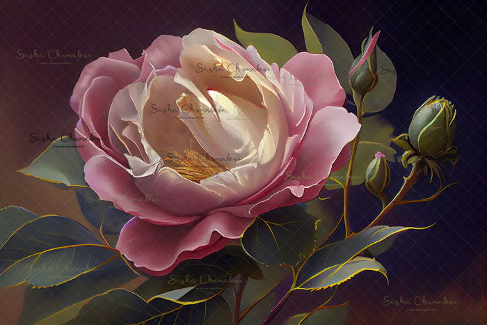 Digital  Backdrop Ai generated  and hand painting
